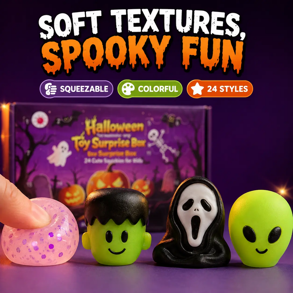 24pc Halloween Squeeze Toy Set