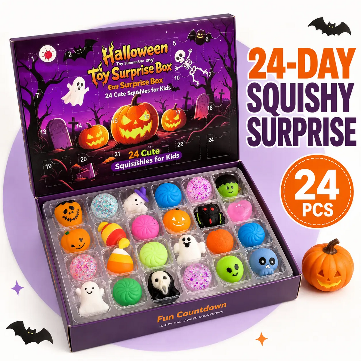 24pc Halloween Squeeze Toy Set