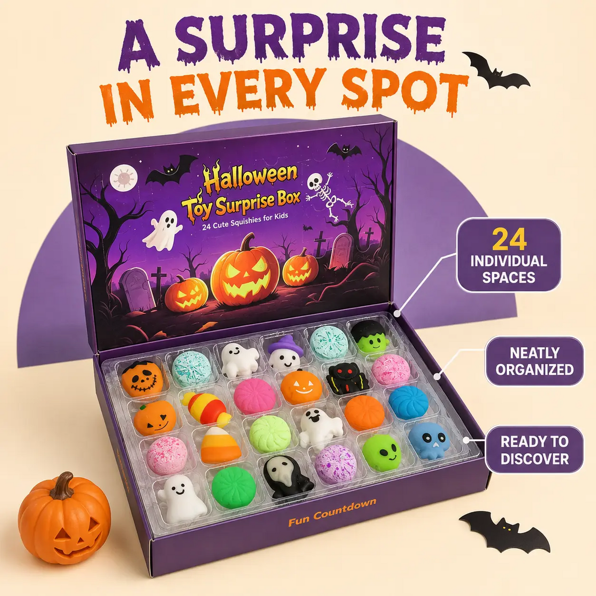 24pc Halloween Squeeze Toy Set