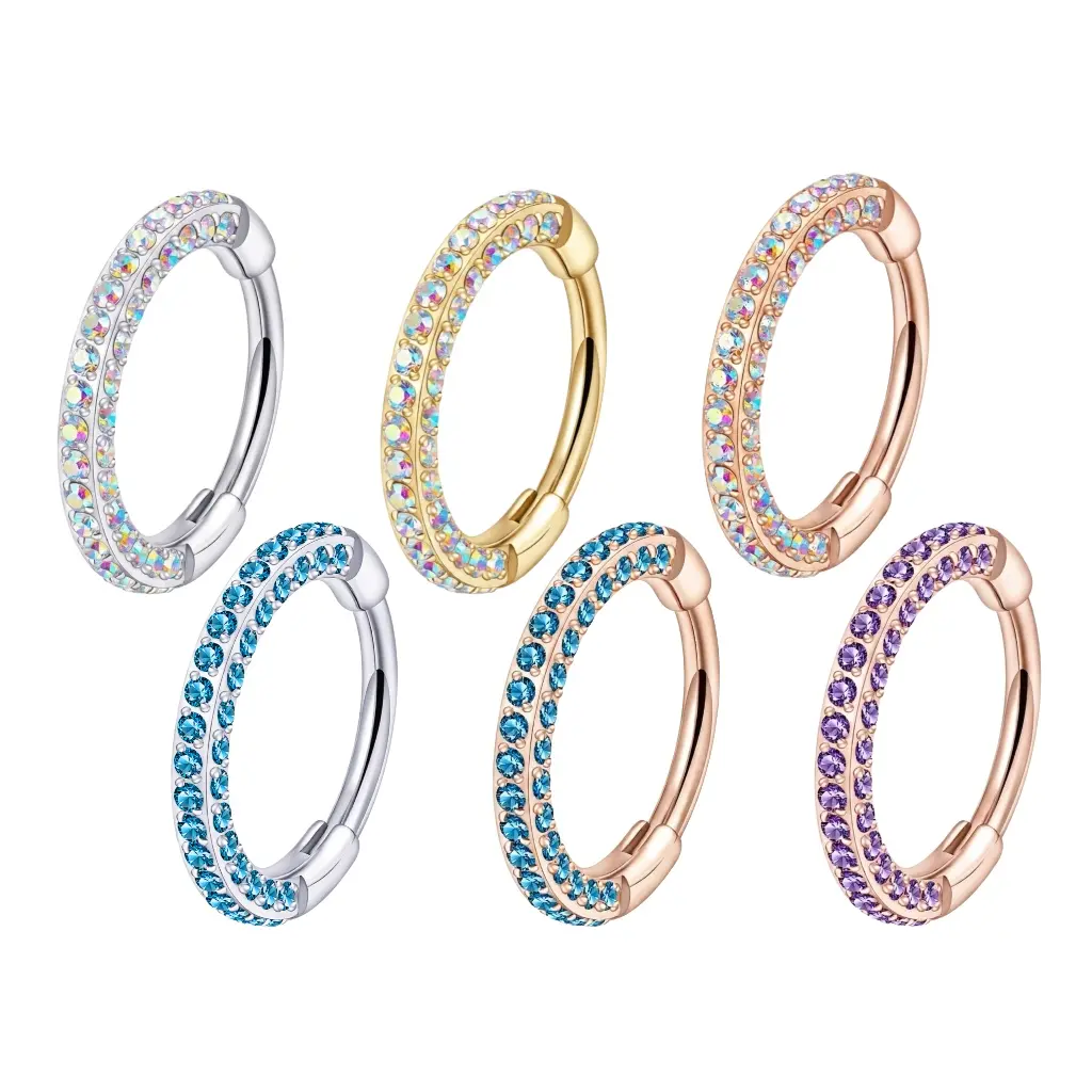 Triple Sided Hinged Nose Ring