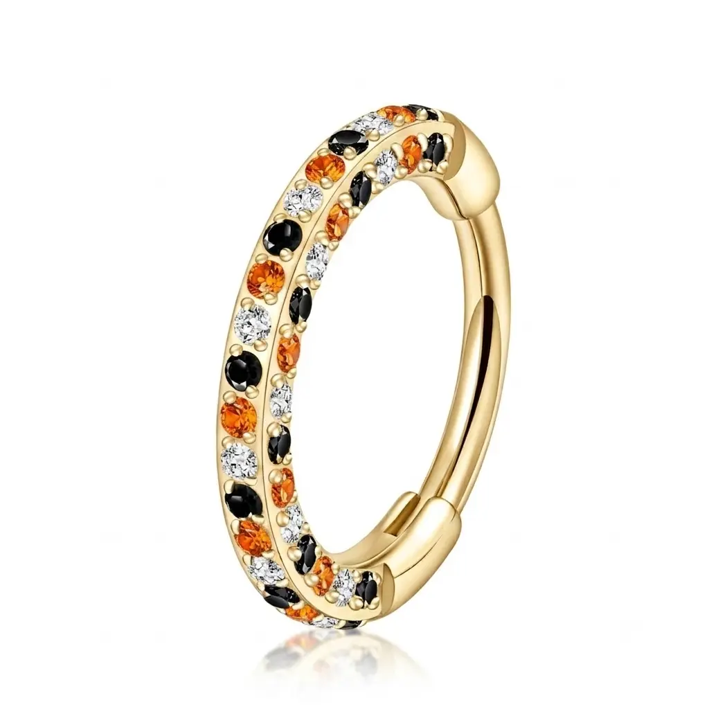 Triple Sided Hinged Nose Ring