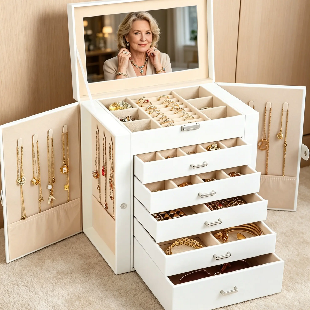 6 Tier Jewelry Box Organizer