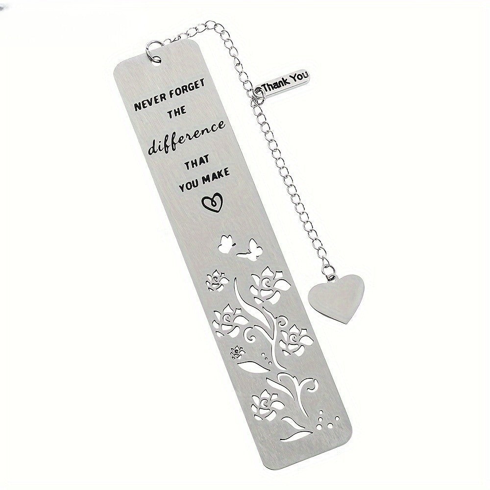 Inspirational Floral Heart Bookmark