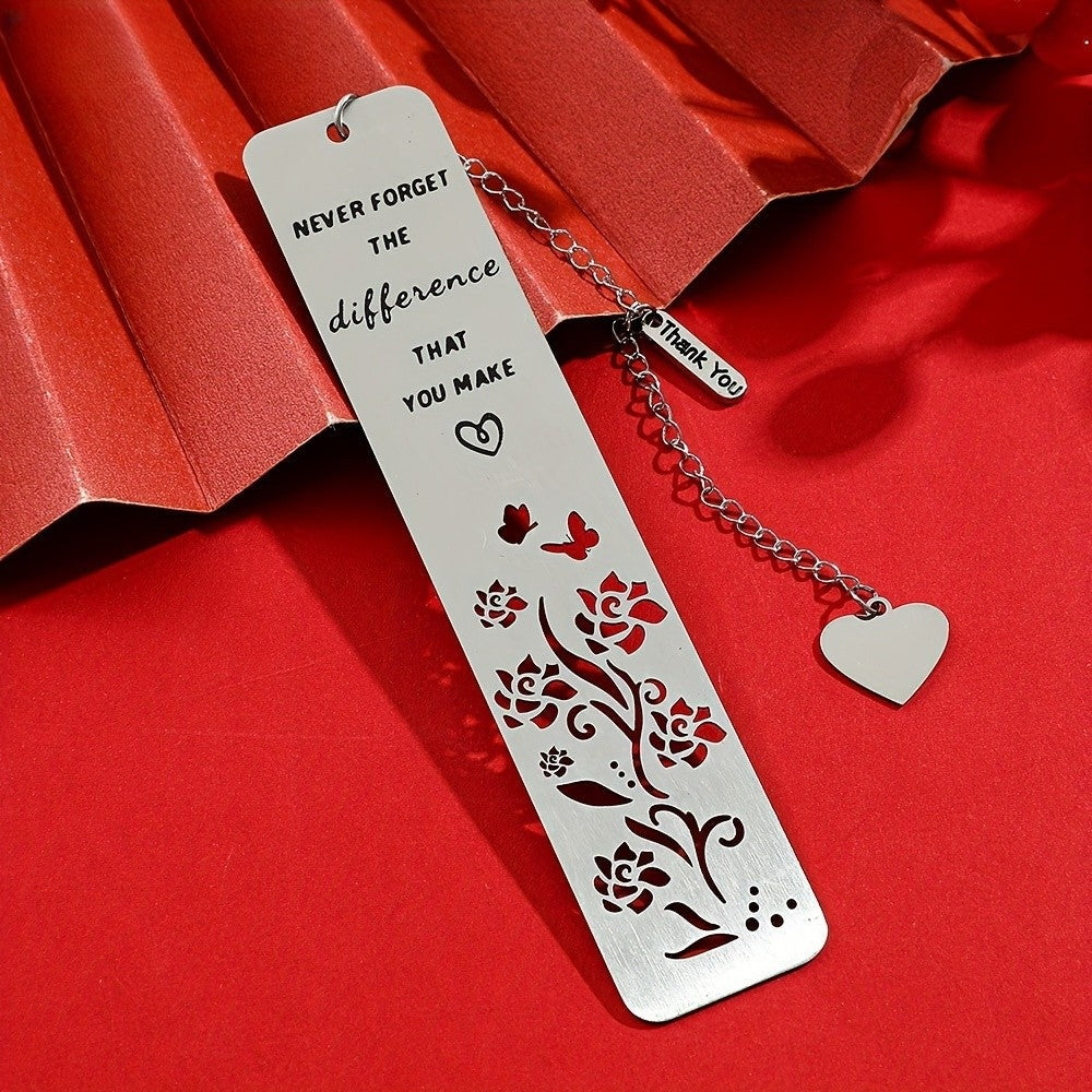 Inspirational Floral Heart Bookmark