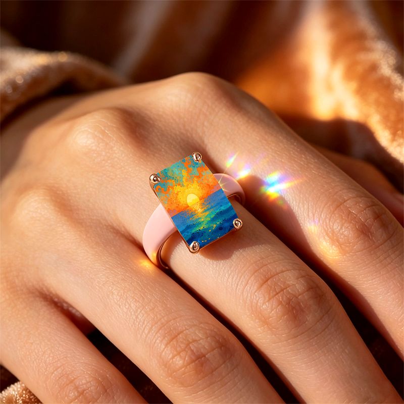 Sunset Sea Silicone Ring